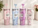  FLORAL PRINTED STANLEY TUMBLER |  1200 ml Stainless steel tumbler | Quencher Gift Edition 