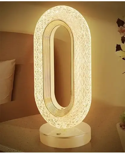Oval Shape LED Crystal Table Lamp