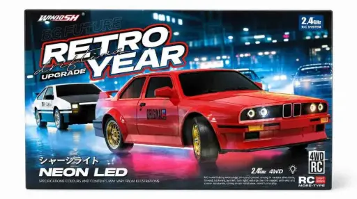 RETRO DRIFT 4WD RC CAR | Led Headlights | Smooth Drifting Perfomance | Includes Drift Tires And Accessories
